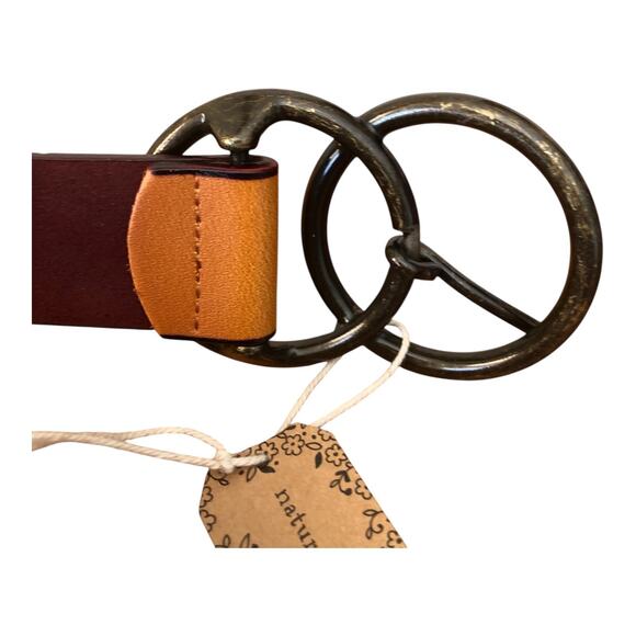 Natural Life Women's Adjustable Vegan Leather Belt With Round Buckle BLT038 NWT - Picture 8 of 9